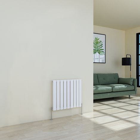 Warmehaus White Radiator Flat Panel Horizontal Double 600x612mm