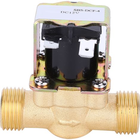 Électrovanne en cuivre, accessoire industriel électromagnétique 1/2 pouces pour chauffe-eau solaire DC 12V