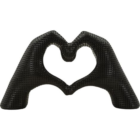 Scultura Lover in resina nera: coppia di amanti