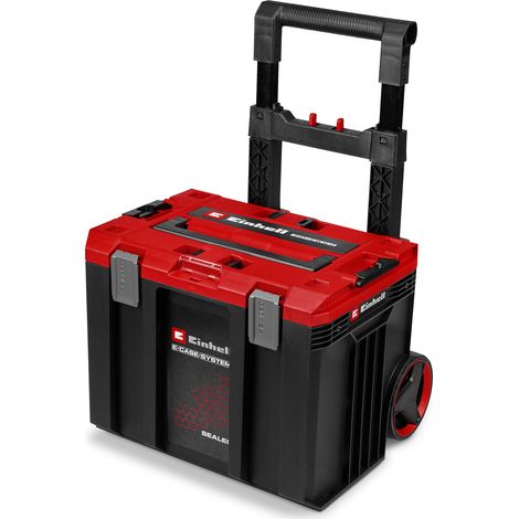 Original Einhell E-Case L SEALED (E-Case-System, max. 120 kg, staubdicht + strahlwassergeschützt, Trolley-Griff, kompatibel mit Half Size E-Cases, erweiterbar, 44 x 40 x 36 cm)