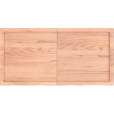 Étagère murale Étagère flottante marron clair bois chêne massif traité (1/5)