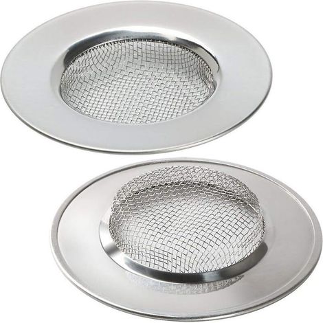 Set mit 2 Dusch- und Waschbeckenstöpseln zur Haarentfernung – Metall-Haarfalle und Badewannensieb (1/5)