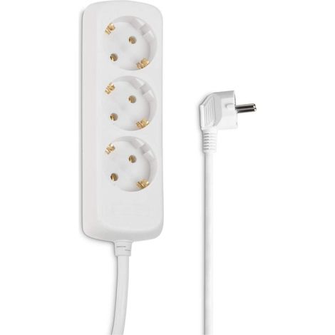HAMA Presa Multipla a 3 Vie Schuko, Bianco (1/5)