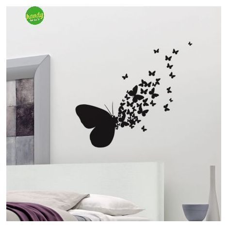 Sticker butterfly silhouette Crearreda adesivo murale frasi famose natura geometrie fantaSIE 31X31 CM