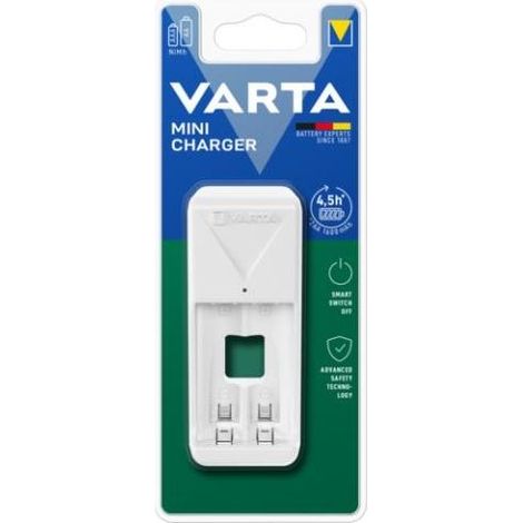 Varta - caricabatterie - mini caricatore con 2 x aa. - 57656201421 - 4008496054541 (1/2)