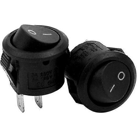 2x Ein/Aus-Wippschalter mit Selbstverriegelung für Auto, Boot, schwarz (1/5)