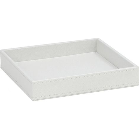 ANDREA HOUSE AX62319 Bandeja Vaciabolsillos Efecto Piel Blanca - ref: AX62319