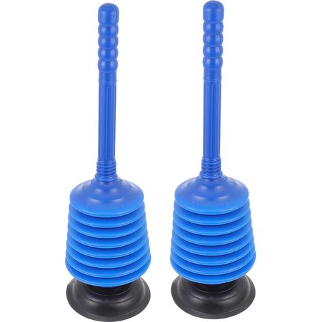 Lot de 2 Ventouses en Polypropylène Bleu pour Déboucher Canalisations, Évier Cuisine et Toilettes, Outil de Nettoyage pour Salle de Bain et Déboucheur D'égouts Domestique (1/5)