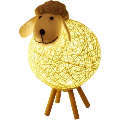 Vtizikl 1 veilleuse en forme d'agneau, lampe de chevet mignonne, lampe de chevet, lampe de chevet, nouveauté, lumière LED