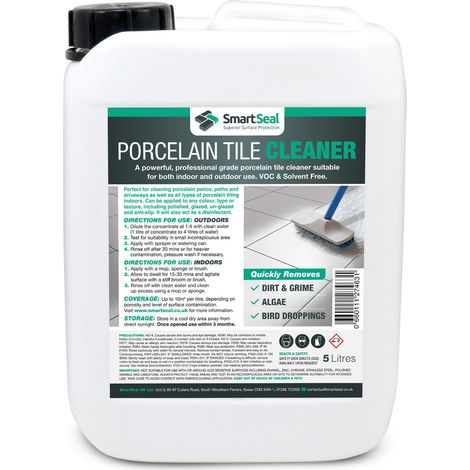 Porcelain Tile Cleaner - Professional-grade cleaner for both indoor & outdoor use - 5 Litres