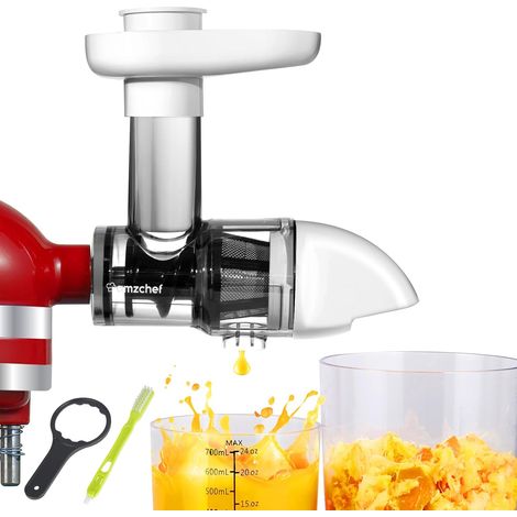 Accessoire Extracteur De Jus Pour Robot Kitchenaid - Kit Blanc - Filtre Acier Inox - Pression À Froid Sans Bpa - Pour Fruits Et Légumes