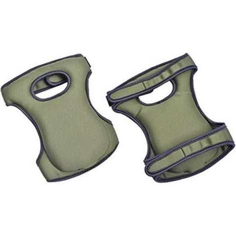 Paire de genouillères de jardinage en mousse souple avec double sangles pour le nettoyage du jardin, le nettoyage des sols-Vert-Fei Yu (1/5)