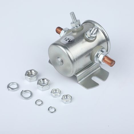 Relais électromagnétique de démarrage 12 V CC, courant continu maximal 200 A, adapté aux voiturettes de golf, treuils, navires (1/4)