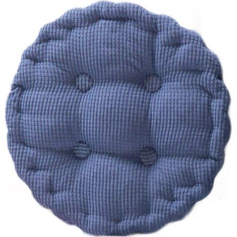 Coussin de chaise,coussins de siège ronds pour chaises salle à manger,coussins de chaise rembourrés confortables,40cm,bleu (1/5)