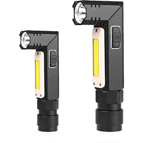 Lampe de travail LED, lampe frontale XPG+COB, lumière rouge et blanche, pliable à 90°, réglable à 360°, chargement USB, 5 modes d'éclairage pour la réparation automobile, l'usage domestique et les sit (1/5)