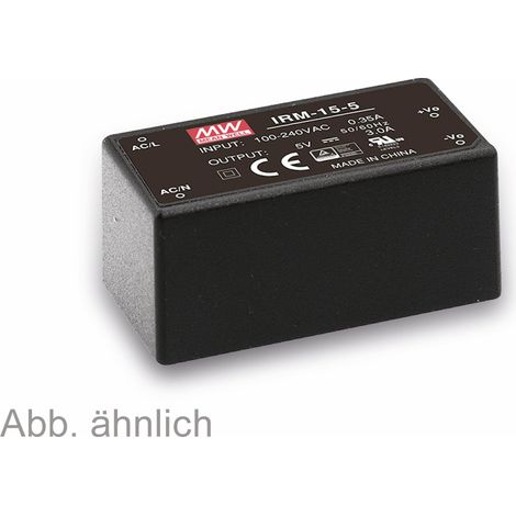 MEAN WELL AC/DC-Printnetzteil IRM-15-5, 5 V-/3 A, 15 W
