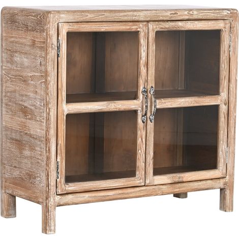 Aparador Teca Reciclada Cristal 90X38X85 Natural (1/5)