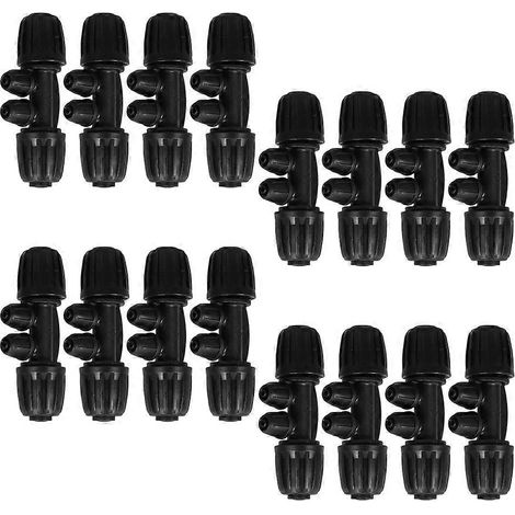 Kit de 80 raccords à barbes pour système d'irrigation goutte à goutte, noir. (1/5)