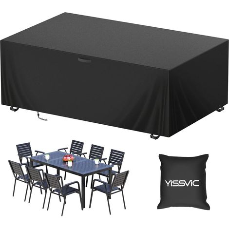 Copertura protettiva per mobili da giardino 180 x 120 x 74 cm, tessuto Oxford 420D, impermeabile, antivento, antipioggia, anti-UV e antistrappo.