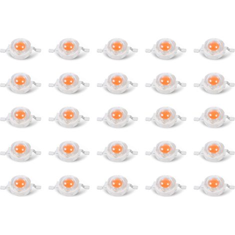 Chip LED per la crescita delle piante, spettro completo 380–840 nm, 3 W, 25 pezzi (senza PCB) (1/4)