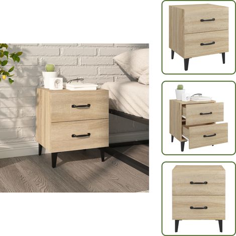 Comodino in rovere sonoma - vidaXL Comodino Rovere Sonoma 40x35x47,5 cm -