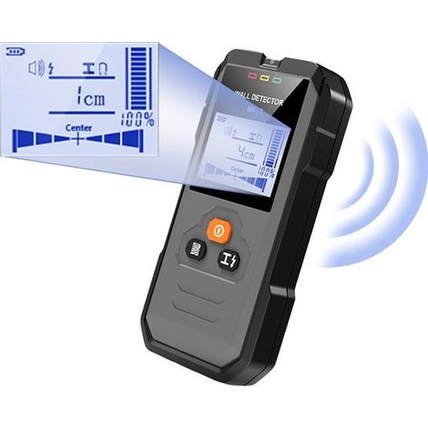 Rilevatore elettronico 4 in 1, scanner per pareti, rilevatore di tubi metallici con schermo LCD per rilevare legno, metallo e cavi nelle pareti, magnetiche o non magnetiche. (1/5)