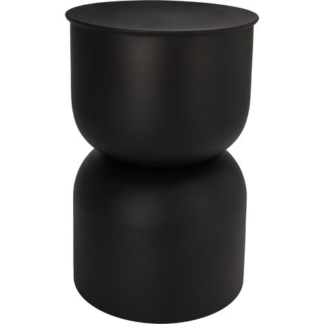Tavolino d'appoggio forma cilindrica per decorazioni natalizie h 46 cm -Nero (1/4)