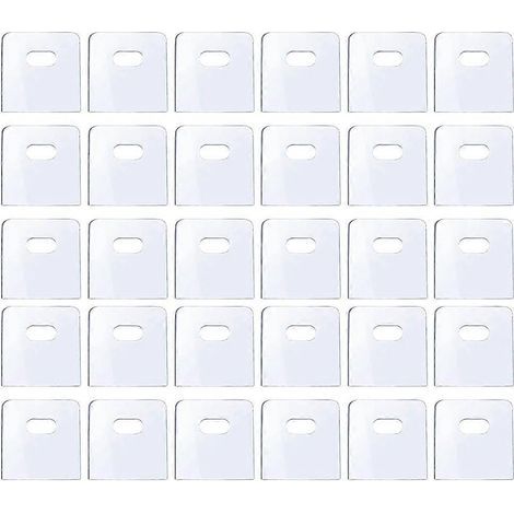 50 Reparaturaufkleber für Kunststoffjalousien, Ersatzklebestreifen, Lamellenschutz – 3 x 3 cm – transparent (1/4)