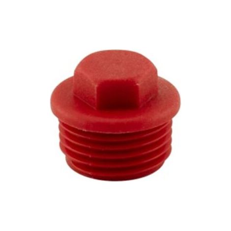 Bouchon mâle hexagonal (sac de 50 unités) - 1/2" - Rouge,. (1/5)