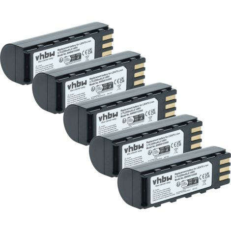 vhbw 5x Akku Ersatz für Zebra BTRY-LS34IAB00-00 für Barcodescanner POS (2200 mAh, 3,7 V, Li-Ion)