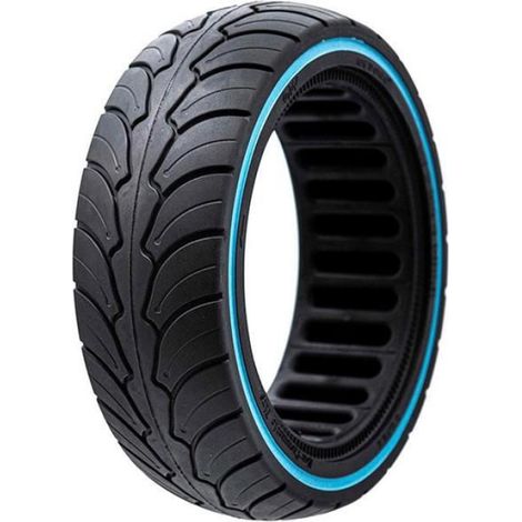 Pneu Trottinette Électrique plein ultra-léger 8,5x2,5-6,1/B58 (compatible Dualtron Mini) [Ewheel] noir/Bleu (1/2)