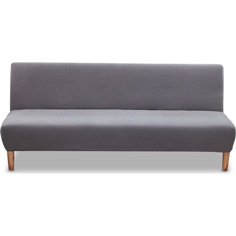 Funda Para Sofá - Poliéster Elastano - Cobertura Total Para Sofá De 190 A 230 Cm - Gris Oscuro - 1 Unidad (1/5)