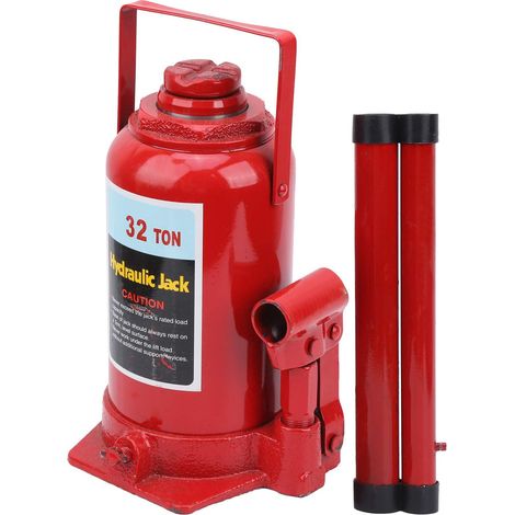 32T Cric hydraulique pour voiture, cric élévateur hydraulique Bottle Jack pour voiture, bâtiments, industriels, agricoles (1/5)