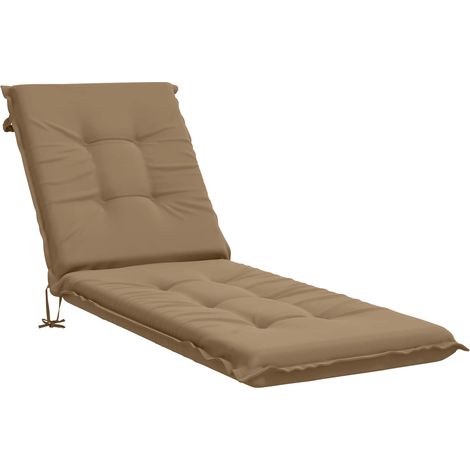 Sunlounger Cushion GEMERT 100% Polyester Taupe 190 x 50 x 9 cm vidaXL (1/5)