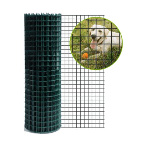 Clôture à domicile – Grillage soudé Jarditor Super - Maille 50 x 50 - Fil 3,00 mm - Longueur 25 m - Hauteur 1,00 m - Vert 6005 (1/3)