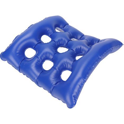 Coussin de siège ergonomique pour fauteuil roulant - Prévention des escarres, confort respirant pour personnes à mobilité réduite - Coussin médical bleu (1/5)