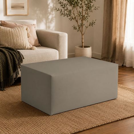 Dmora - Pouf Bucuresti, Mehrzwecksessel, Sitzsack, Hockerhocker, Made in Italy, 90x40 h42 cm, Taube (1/4)