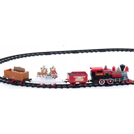 Feeric Lights Treno di Natale Elettrico Rosso 16 Pezzi