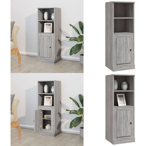Buffet haut sonoma gris 36x35,5x103,5 cm bois d'ingénierie - Buffet Design Moderne - Meuble Rangement Cuisine - Buffet Bas Prix - Buffet Gris - Buffet Salon - Home & Living (1/5)