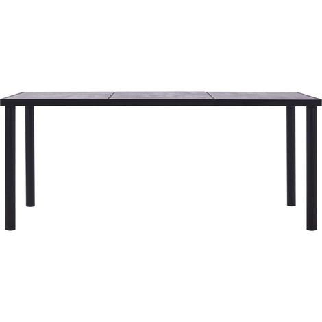 Maison Exclusive - Esstisch Schwarz und Betongrau 200 x 100 x 75
