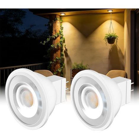 Lampe LED MR11, Gu4 LED 12V blanc chaud 3W, projecteur LED MR11 GU4 12V 40 degrés, ampoule halogène 25W non graduable Remplace le pack de 2 (1/5)