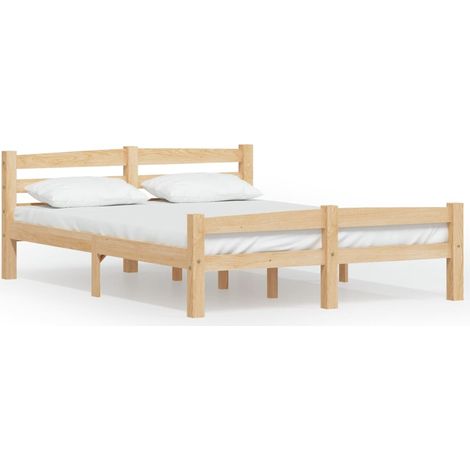 Maison Exclusive - Cadre de lit sans matelas bois massif de pin 140x200 cm