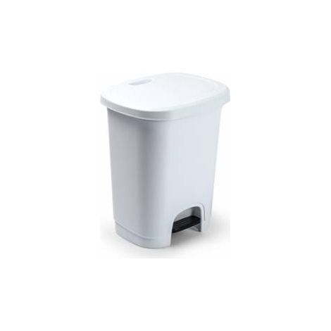 Kunststoffabfalleimer dedede mit Öffnung de Pedal de 8 Liter in Farbe white von OEMP (1/2)