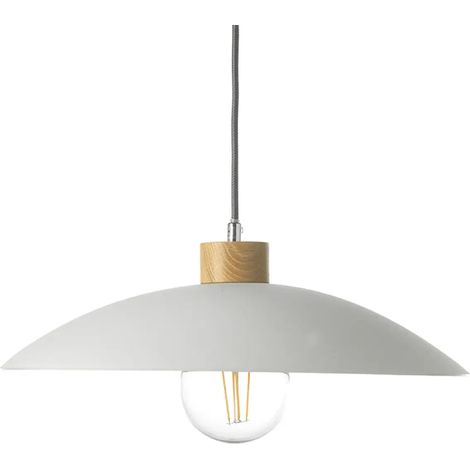 [NEUWERTIG] B-Ware Hängeleuchte Pendelleuchte Ohana Opalglas Lampe Glas Eiche Weiß 40 Cm E27 Led
