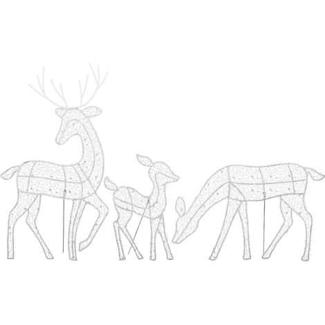 Beleuchtete Weihnachtsdekoration, beleuchtetes Rentierfamilien-Weihnachtsdeko-Set für Garten und Terrasse (1/3)