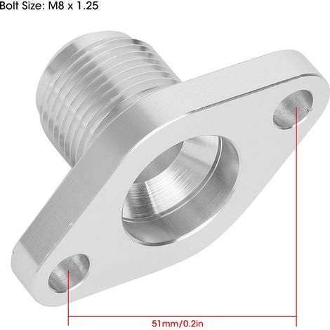 Flange de Vidange Turbo Aluminium 12 AN Compatible T3 T4 GT40 GT50 GT55 (1/5)