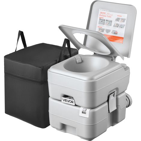VEVOR Tragbare Toilette mit 20 L Abnehmbarem Abwassertank & 120 Spülungen, Campingtoilette Reisetoilette mit Füllstandsanzeige, Geeignet für Wohnmobilreisen Camping Wandern Bootsfahrten Ausflüge (1/5)