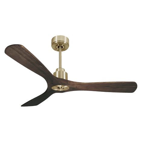 Tenerife Ring - Super destratificateur et ventilateur DC 132 cm Laiton pales bois sombre sans Lumière 25 à 35 m² (1/5)