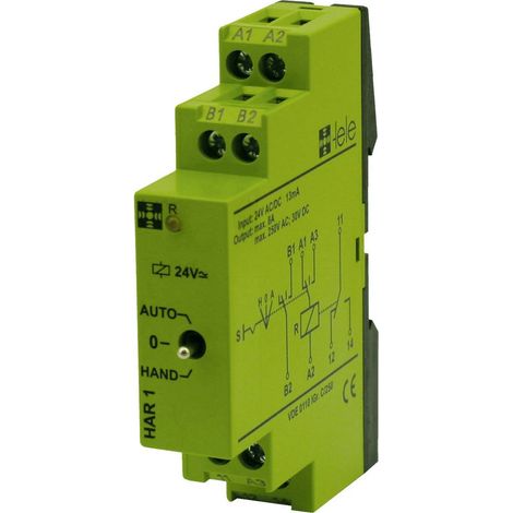 tele HAR1 24 V/AC/DC Relais industriel Tension nominale: 24 V/DC, 24 V/AC Courant de commutation (max.): 5 A 1 inverseu (1/2)