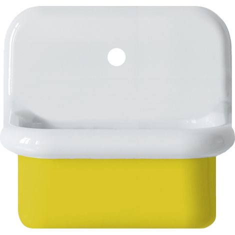 Lavabo retro de cerámica de 45 cm - True Colors Lite - Profundidad reducida - Amarillo limón